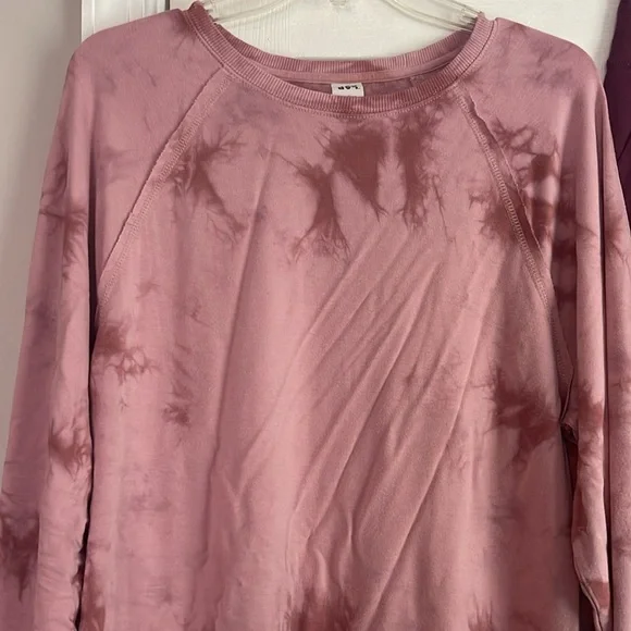 Pink Tie-Dye Tunic and Maroon Joggers Set - Picture 2 of 7